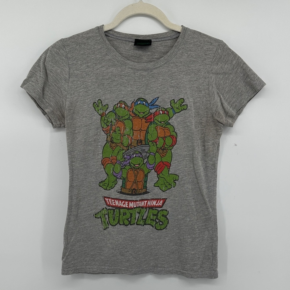 TeenageMutantNinjaTurtles VTG Y2K Kidcore Cartoons Streetwear Gray T-Shirt SzS